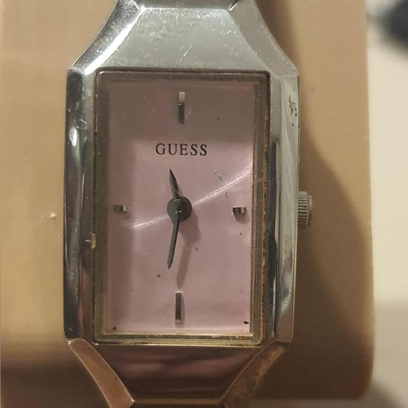 Vtg Guess Silver/Pink Women's Watch - Picture 1 of 3